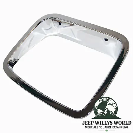 Headlight Trim Bezel US chrome plastic, driver side (left). Jeep Wrangler YJ (1987-1995)
