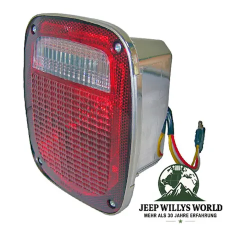 Rückleuchte US rechts Chrom mit Seitenstrahler Jeep CJ 81-86