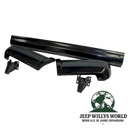 rear Bumper Kit steel, preimd black incl. End Caps & Brackets. Jeep Cherokee XJ (1997-2001) full scope of delivery