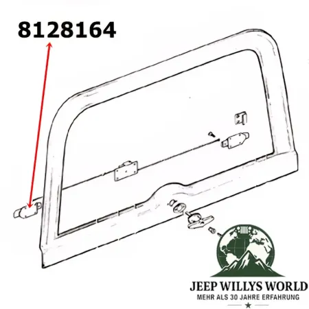 Hardtop Verschluss Schieberiegel Jeep CJ 76-86