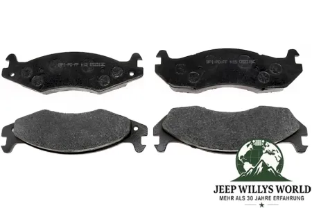Raybestos Bremsbeläge, -Klötze Paar vorne. Jeep CJ5 CJ7 CJ8, Wrangler YJ, Cherokee XJ, Comanche MJ (1982-1989)