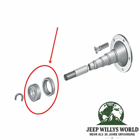 Wheel Bearing Set 2-Piece Rear Axle Dana 35 Jeep Wrangler + Cherokee + Grand Cherokee 90-06