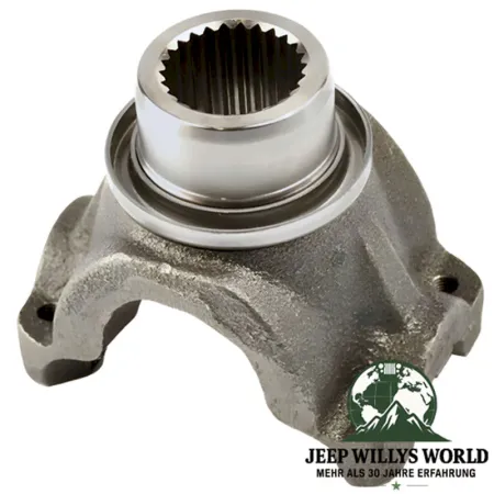 Kardanflansch Dana 30 Vorderachse, 44 Hinterachse, 300 Verteilergetriebe Jeep CJ Wrangler Cherokee Commanche 66-93, Flansch verschraubung auf Montagepunkten liegend, ganzer Artikel zu sehen.
