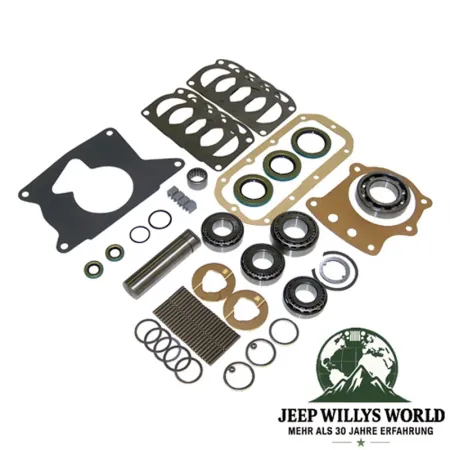 Dichtsatz Überholsatz Master Kit Dana 300 Verteilergetriebe Jeep CJ 80-86, kompletter Lieferumfang abgebildet.