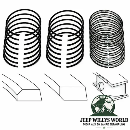 Piston Ring Set .060" Oversize 5,9 L 8 Cyl. Jeep CJ 73-86