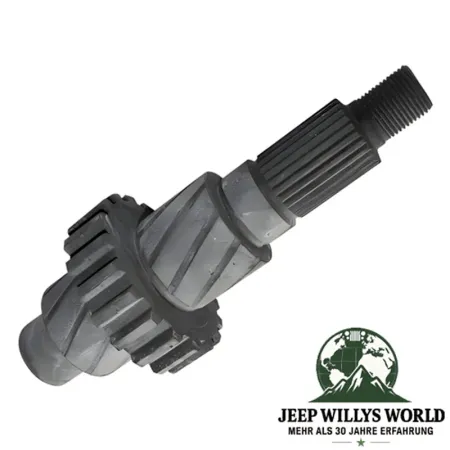 Ausgangswelle vorne Dana 300 Verteilergetriebe Jeep CJ 80-86, Nahaufnahme.