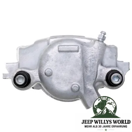 Raybestos front right brake caliper. Jeep CJ5 CJ7 CJ8, Wrangler YJ, Cherokee XJ, Comanche MJ (1982-1989), pictured from back side.