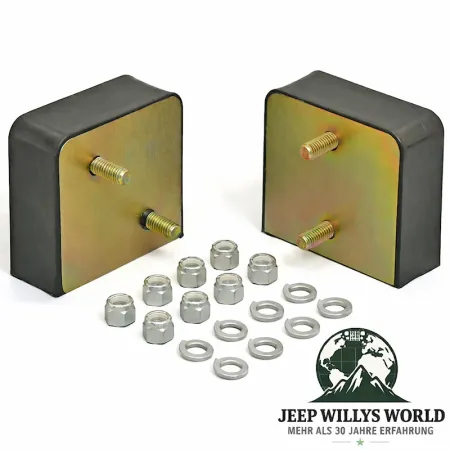 Motor Mount Pair Black Right + Left Jeep CJ 8 Cyl. 72-86