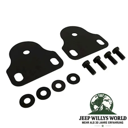 Scheibenrahmenhalter innen Schwarz Edelstahl Jeep CJ + Wrangler YJ 76-95