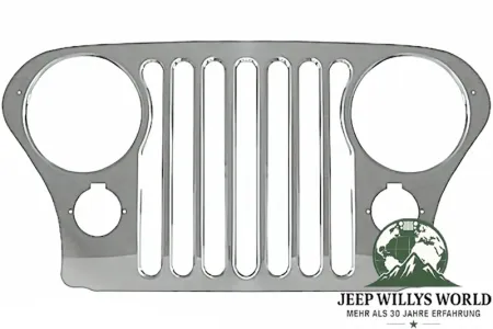 Radiator Grille Overlay Stainless Steel Jeep CJ 72-86