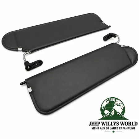 Sunvisor Pair in Black Jeep Wrangler 03-06