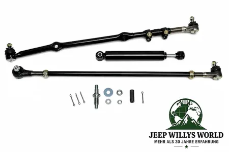 Steering Complete Set Tie Rod + Drag Link + Steering Damper Jeep Wrangler 96-06