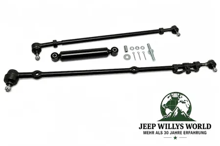 Steering Complete Set Tie Rod + Drag Link + Steering Damper Jeep Wrangler 91-95