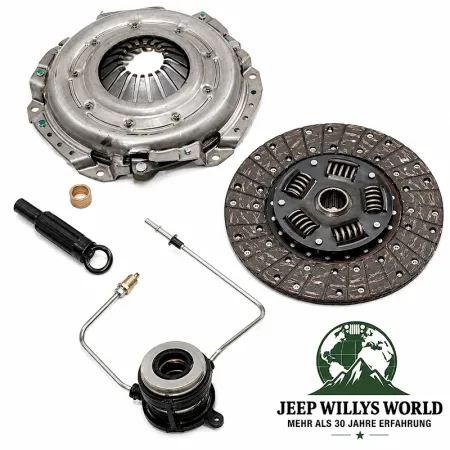 Kupplungs Master Kit. 4,0L mit Druckplatte, Kupplungsscheibe, Ausrücklager & Zentrierdorn. Jeep Wrangler YJ / Cherokee XJ (1993)
