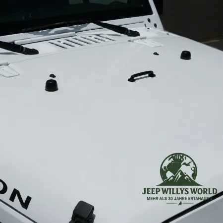 Daystar Motorhaubenauflagegummi Paar in schwarz Polyurethan Schwarz Jeep Wrangler YJ TJ JK (87-18)