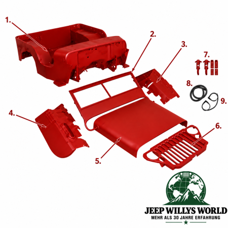 Body Kit Karosserie Jeep Willys MB Standard (1942)