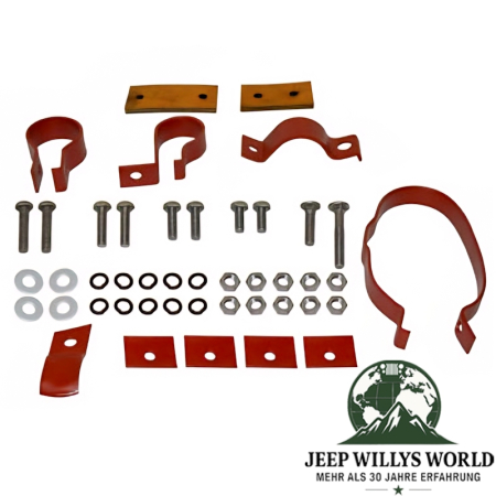 Auspuff Montagesatz Set Jeep Willys MB Ford GPW 4-134 L-Head 41-45