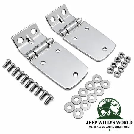 RT Off-Road Motorhauben Scharnier Se Edelstahl hochglanzpoliert Jeep Wrangler TJ (1996-2006)