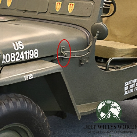 Scheibenrahmenhalter links Jeep Willys M38 CJ3A 49-53