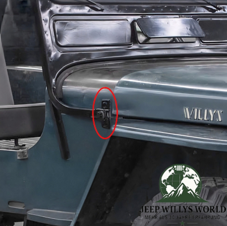 Windshield frame bracket right Jeep Willys M38 CJ3A 49-53