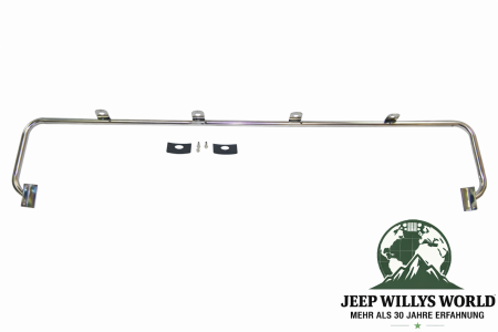 Light Bar Windshield Mounted Stainless Steel Jeep CJ + Wrangler 76-95