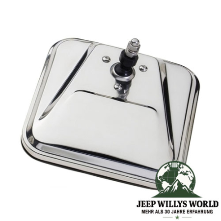Spiegelkopf Edelstahl Jeep CJ + Wrangler 55-06