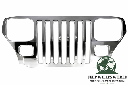Radiator Grille Overlay Stainless Steel Jeep Wrangler 87-95