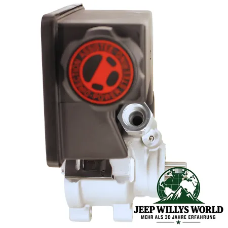 Power Steering Pump with Reservoir Jeep Grand Cherokee WJ WG 4.7L 01-04, cap & thread shown.