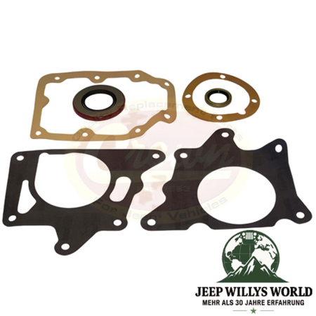Gasket and Seal Kit T150 Transmission Jeep CJ (76-79), full scope of delivery pictured.