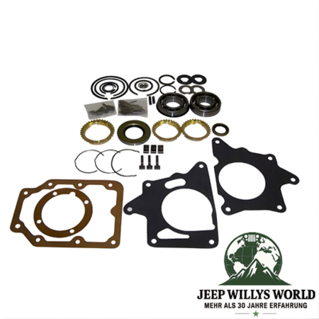 Crown Master Rebuild Repair Kit for T150 Transmission including all needed Parts (Oil Seals, Bearings, Small Parts, Gaskets). Jeep  CJ5 / CJ7 (76-79)