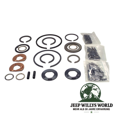 Small Parts Repair Kit T176, T177 Transmission Jeep CJ / SJ (80-86), all Parts in scope of delivery pictured.