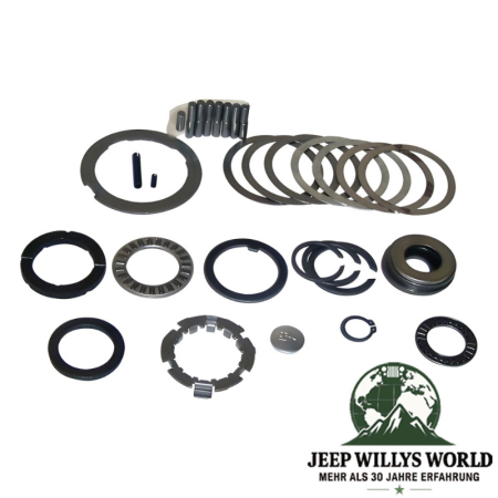 Small Parts Repair Kit for T5 Transmission (Roller Bearings, Pins, Snap Rings, Shims, Plugs and Spacers). Jeep SJ J Series CJ5 / CJ7 / CJ8 / Cherokee XJ (1982-1986).
