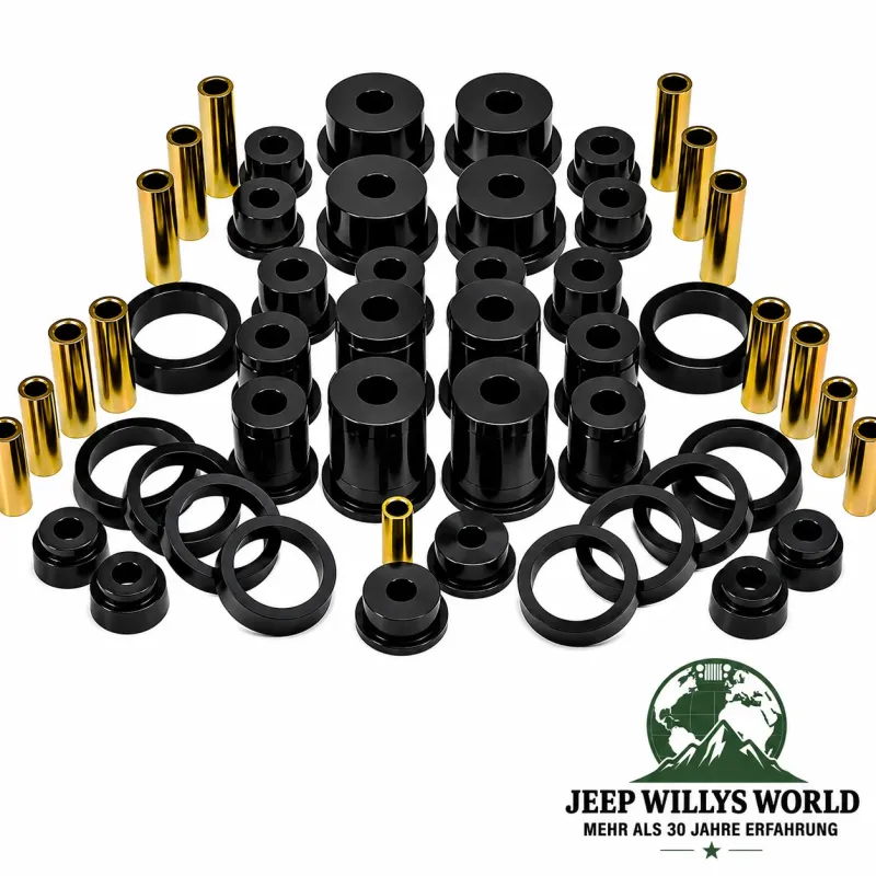 Suspension and Shackle Bushing Set PU Black Jeep Cherokee XJ (1984-2001)