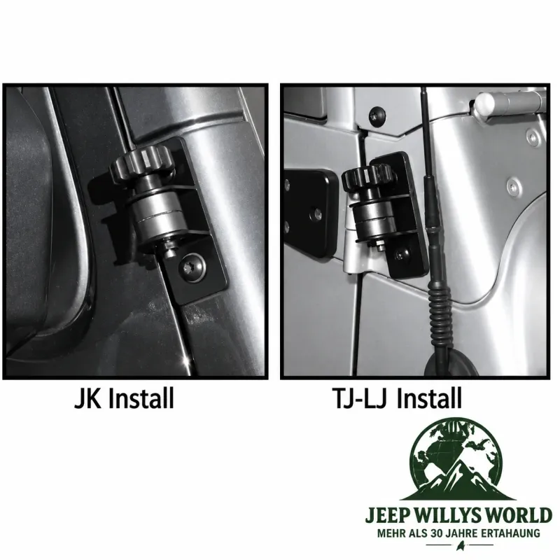 Rugged Ridge Quick‑Release Mirror Stainless Steel left or right Jeep Wrangler TJ, JK (96-18)