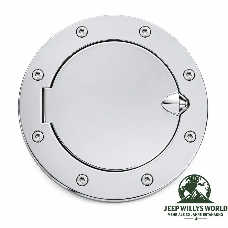 Rugged Ridge Tankblende Tankdeckel Tankcover Tankfüllstutzen Edelstahl Jeep Wrangler JK (07-18)