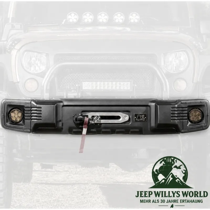 Rugged Ridge Front Bumper Spartacus Stubby Steel Jeep Wrangler JK (07-18)