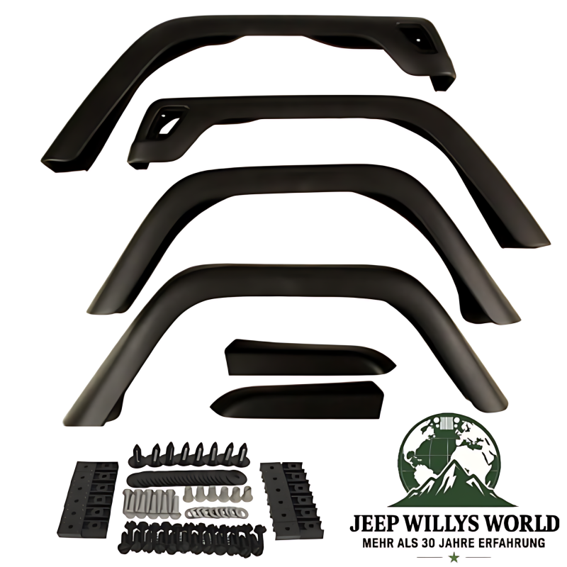 Rugged Ridge Kotflügelverbreiterung 7" - 17,78cm 6-teilig Set schwarz Kunststoff Jeep Wrangler TJ (96-06)