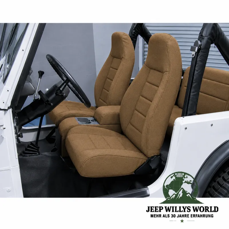 Rugged Ridge Ersatzsitz vorne rechts oder links Nutmeg Jeep CJ5 CJ7 CJ8 / Wrangler YJ TJ (1976-2002)