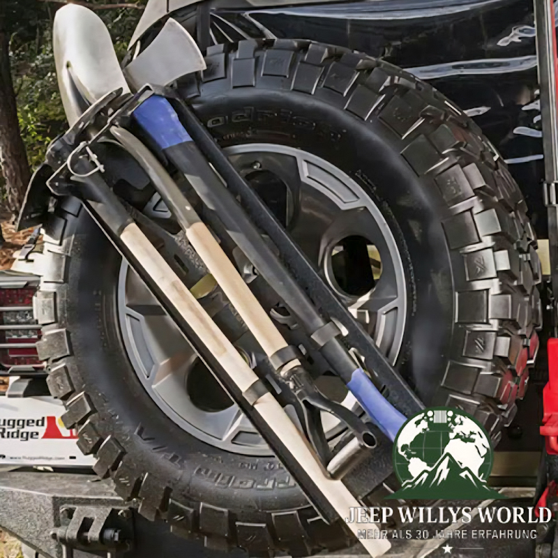 Reserverad Werkzeughalter Rack Jeep CJ Wrangler 76-