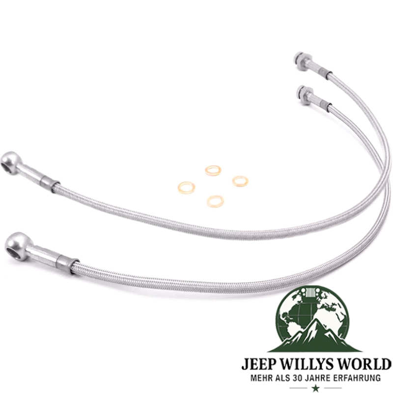 Bremsschlauch / Flexschläuche vorne Edelstahl Jeep CJ 82-86