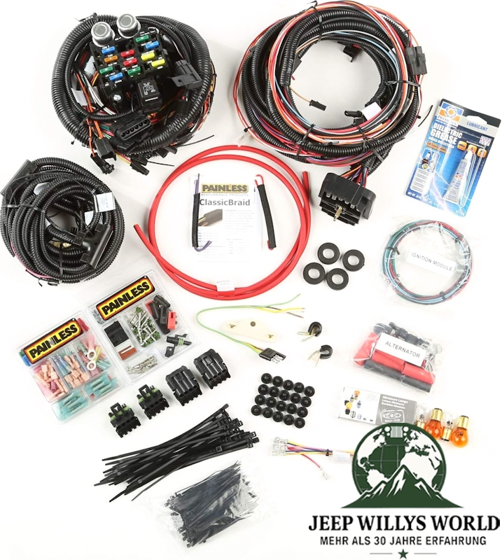 Kabelbaum inkl. Sicherungskasten Painless Jeep CJ 76-86