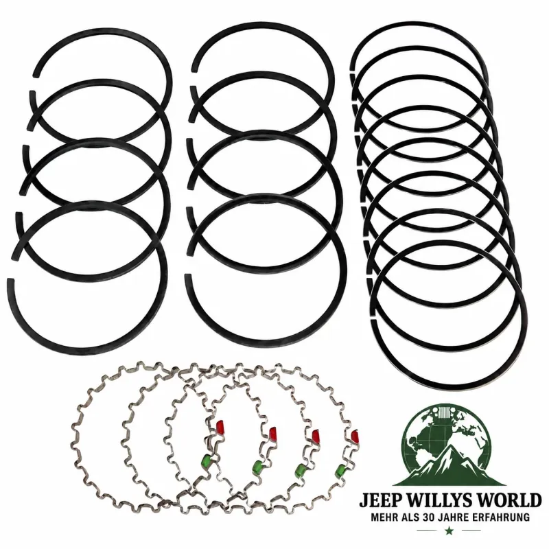 OMIX-Ada Kolbenringe Set .060" Übermass Jeep CJ2A CJ3A CJ3B CJ5 CJ6 / Willys MB M38 M38A1 / Ford GPW 2,2L 4-134 Motor (1941-1971)