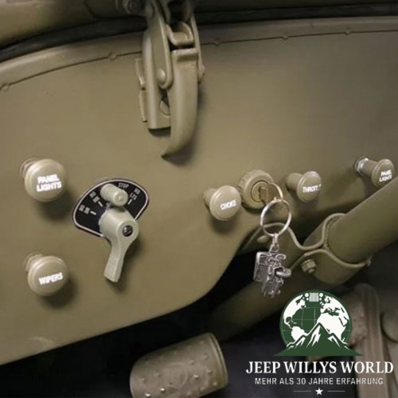 Gaszug mit Knopf Jeep Willys MB + Ford GPW 41-64