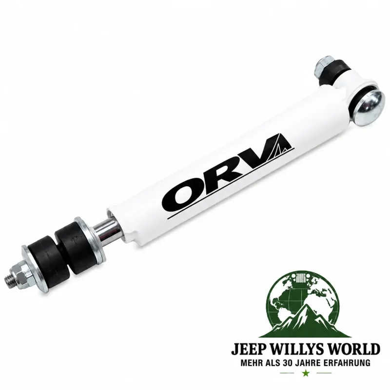 ORV Lenkungsdämpfer verstärkt Serienhalterung, Auge-Gewinde Jeep CJ5 CJ7 CJ8 (1955-1986)