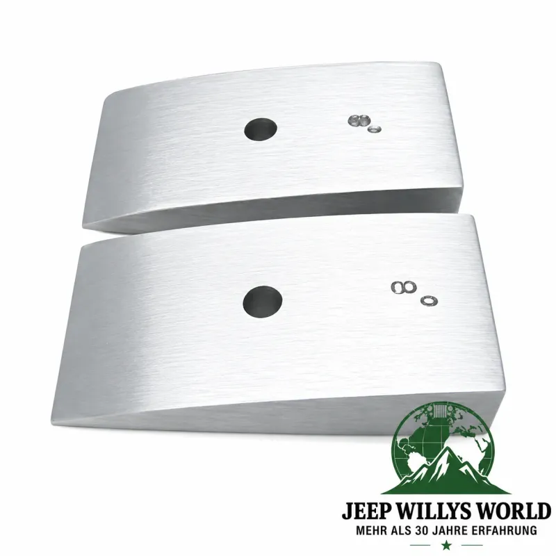 OMIX-Ada Blattfeder Achskeile 8 Grad für Höherlegung Jeep CJ5 CJ7 CJ8 / Wrangler YJ / Cherokee XJ (1976-2001)