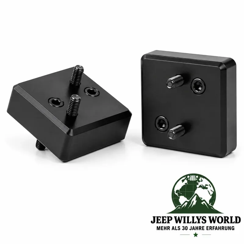 Rugged Ridge Motorhalter Motorgummi Lager Paar Aluminium Jeep CJ5 CJ7 CJ8 5,0L + 5,9L 8 Zyl. Motor (1974-1986)