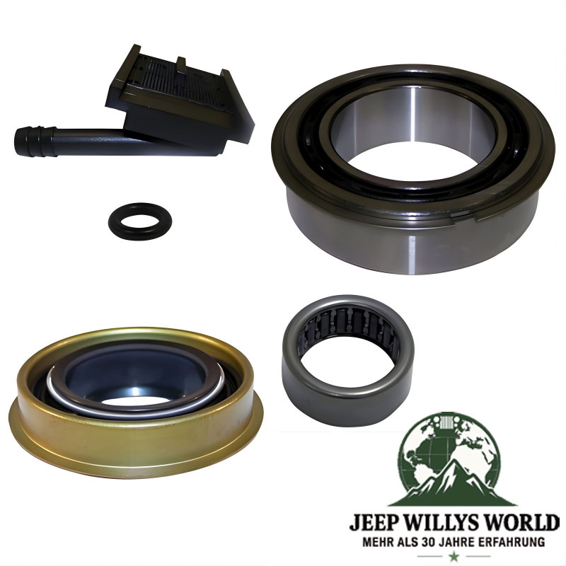 Master Reparatur Kit für NP231 Verteilergetriebe inkl. Lager, Dichtungen, Simmerringe, Schaltführungen für Schaltgabeln, RTV Dichtmasse und Filter. Jeep Cherokee XJ / Wrangler YJ / TJ (1987-2006).