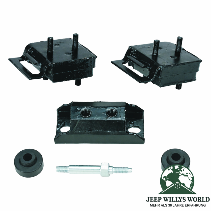 Motorgummi + Getriebegummi Set 8 Zyl. Jeep CJ + SJ 76-91