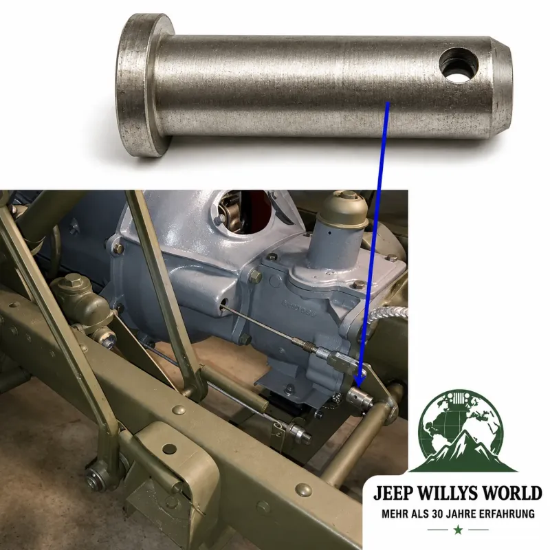 Sicherungsbolzen Einsteller Kupplungsseilzug für L-Head Motor. Jeep Willys MB, M38 M38A1, CJ2A CJ3A  CJ3B CJ5 CJ6 Ford GPW (41-71)