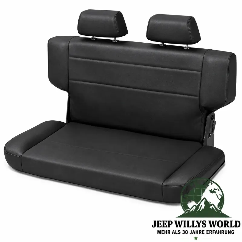 Bestop Rücksitzbank umklappbar und faltbar, inkl. Kopfstützen Black Crush Jeep Wrangler TJ (1996-2006)